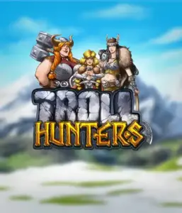 Enter the realm of "Troll Hunters," where fierce Viking warriors stand ready to battle their foes. The logo shows a pair of Vikings, male and female, armed and ready, set against a chilly landscape. They radiate power and determination, capturing the essence of the game's adventurous theme.