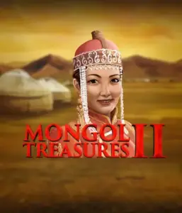 Explore the vibrant history of Mongolia with the Mongol Treasures 2 game by Endorphina, showcasing a beautiful Mongolian woman adorned in traditional attire against a pastoral Mongolian steppe backdrop. This image captures the beauty of Mongolian history, offering a unique cultural journey. 